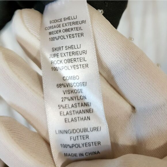 Aidan Mattox Black With Good Sequin Illusion Dress - Picture 13 of 17